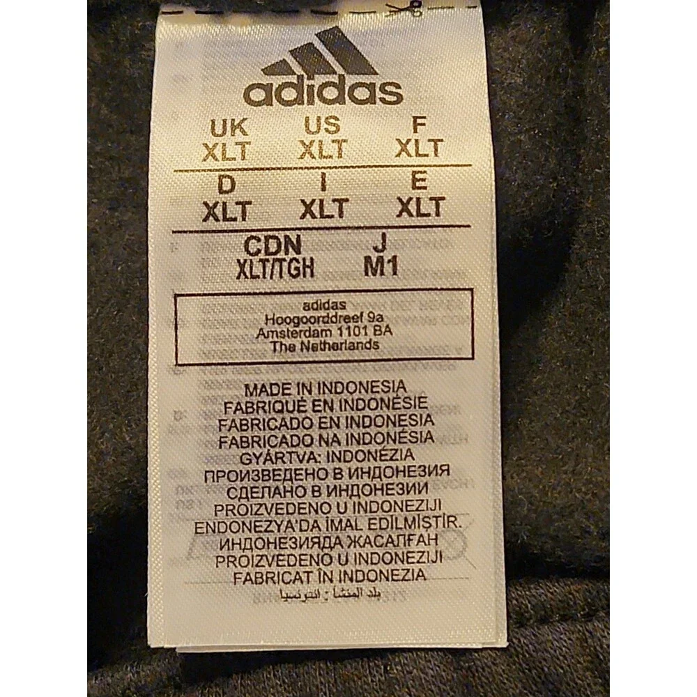 Adidas Essentials 3-Stripes Open Hem Fleece Pants Men XLT Black